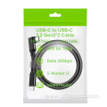 USB3.2 100W5A Type-c 90degrees AV-data Cable 4K60HZ 20gbps